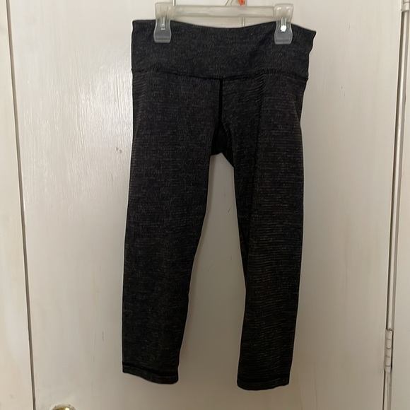 Lululemon Wunder Under 21" Crop Leggings Luon Variegated Knit Heathered - Picture 4 of 5